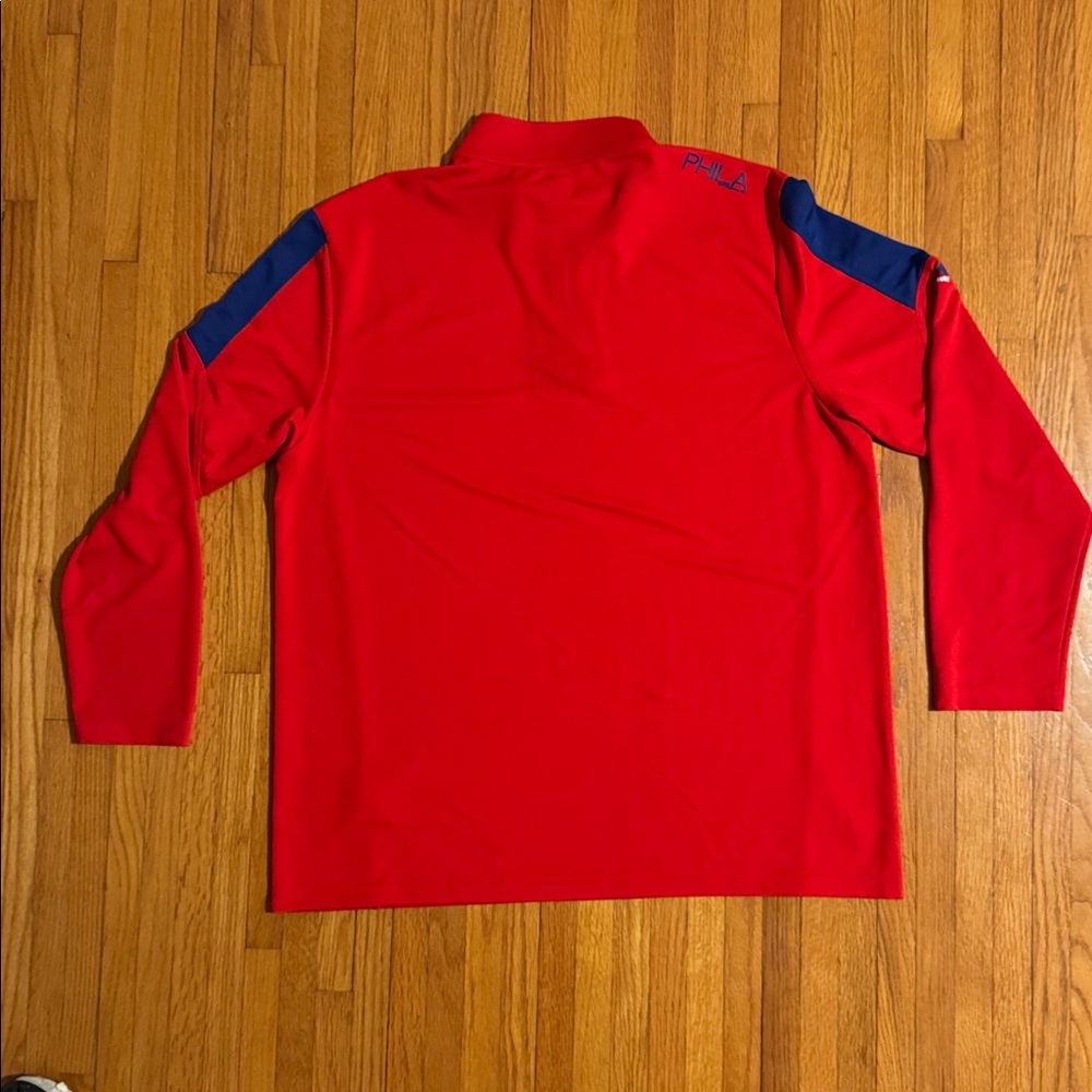 PHILADELPHIA 76ers SIXERS HARDWOOD CLASSICS by Majestic 1/4 Zip Men’s XXL - Picture 6 of 9